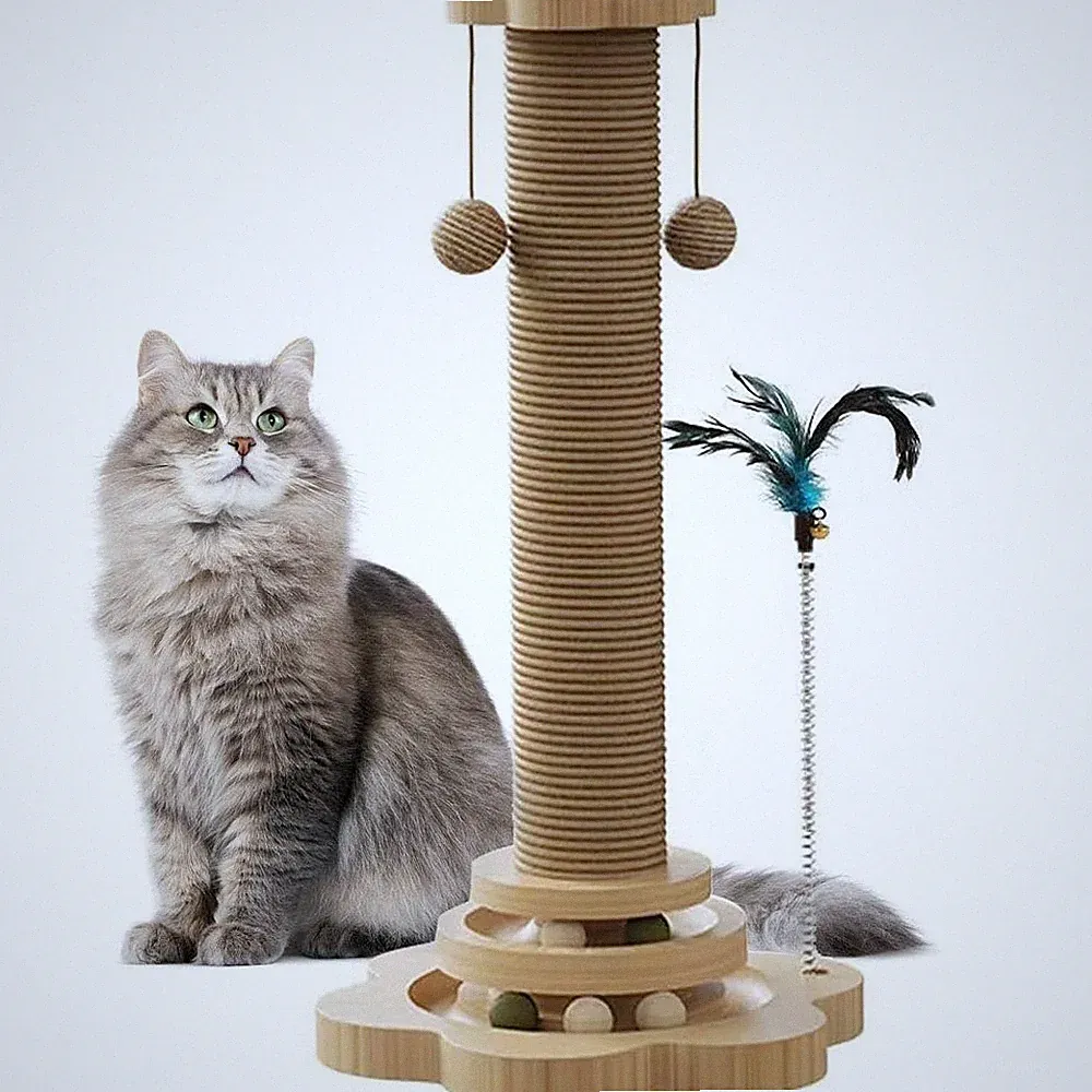 Kratzbaum Katzenkratzbaum Kratzsäule Kratzstamm Stabil für Katzen 44.5 cm