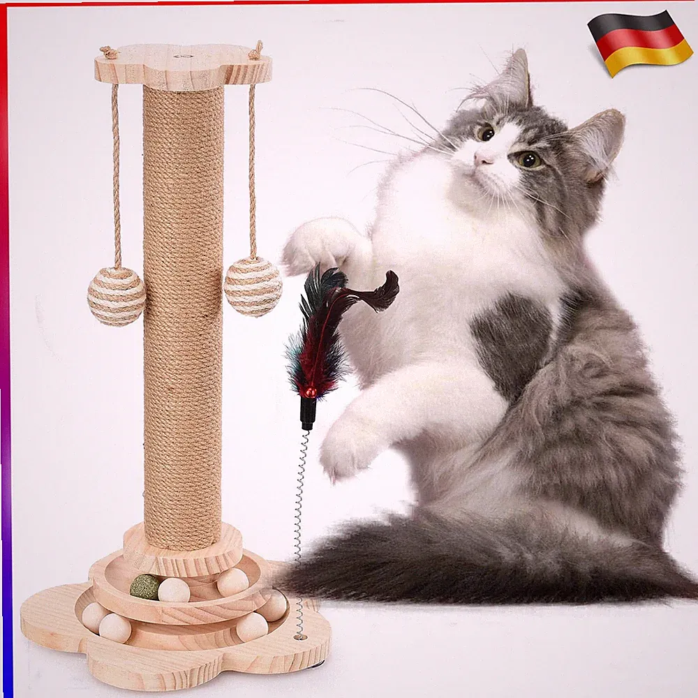 Kratzbaum Katzenkratzbaum Kratzsäule Kratzstamm Stabil für Katzen 44.5 cm