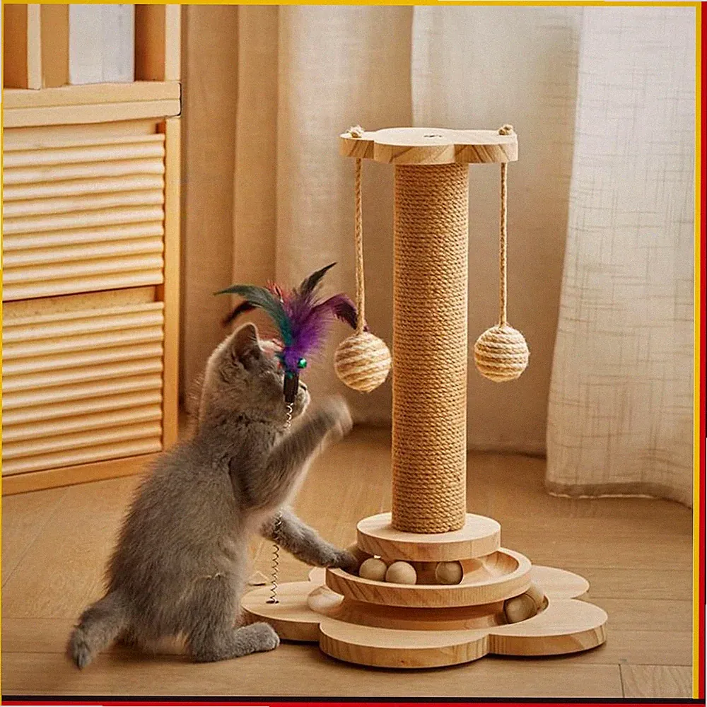 Kratzbaum Klein Katzen Katzenkratzbaum Katzenbaum Kletterbaum 44,5*24,5CM DE