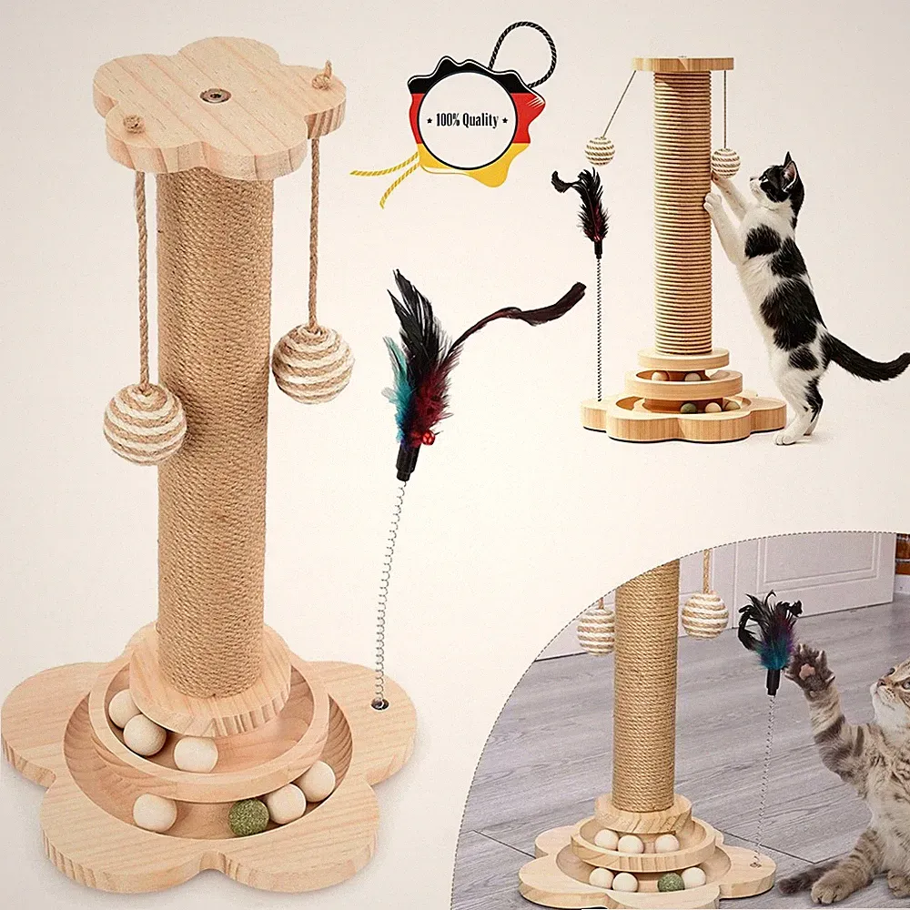 Kratzbaum Klein Katzen Katzenkratzbaum Katzenbaum Kletterbaum mit 2-Bällen 46cm