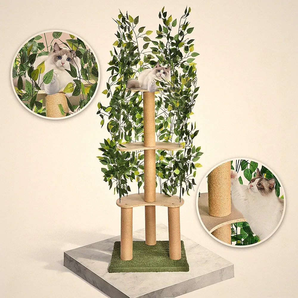 Kratzbaum Kletterbaum Katzenbaum Sisal Katzenkratzbaum 150 cm XL