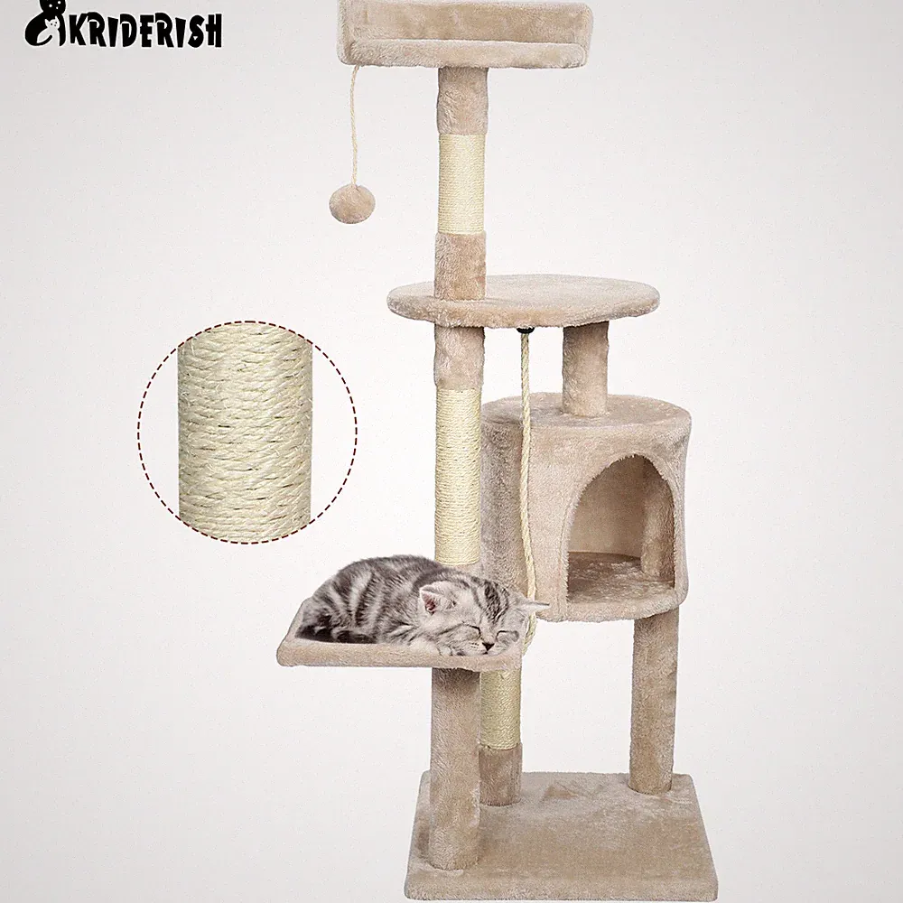 Kratzbaum Kletterbaum Katzenkratzbaum Katzenbaum Höhe 112 cm, mit Kuschelhöhle