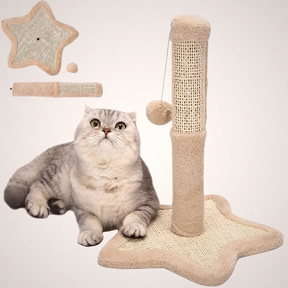 Kratzbaum Kletterbaum Katzenkratzbaum Katzenbaum Höhe 38 cm Beige