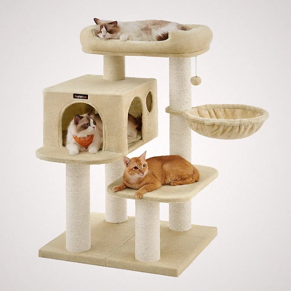 Kratzbaum Kletterbaum XXL Katzenbaum Sisal Katzenkratzbaum für Katzen PCT01M