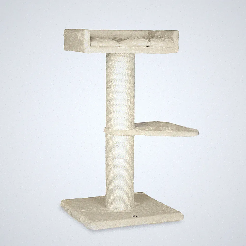 Kratzbaum Kratzturm Kratzstamm für Katzen Barnie beige ca. 60x75x118cm XXL