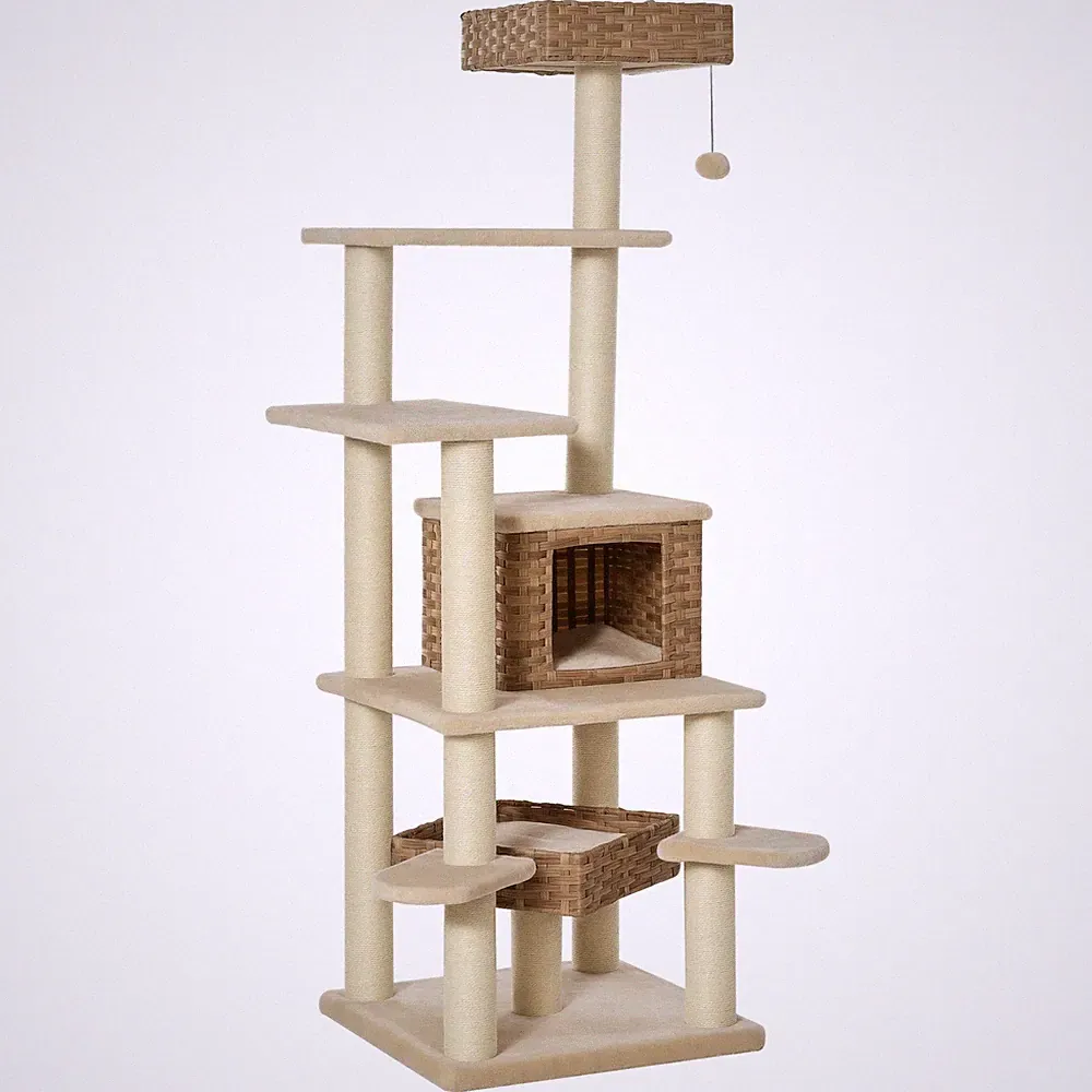 kratzbaum beige braun