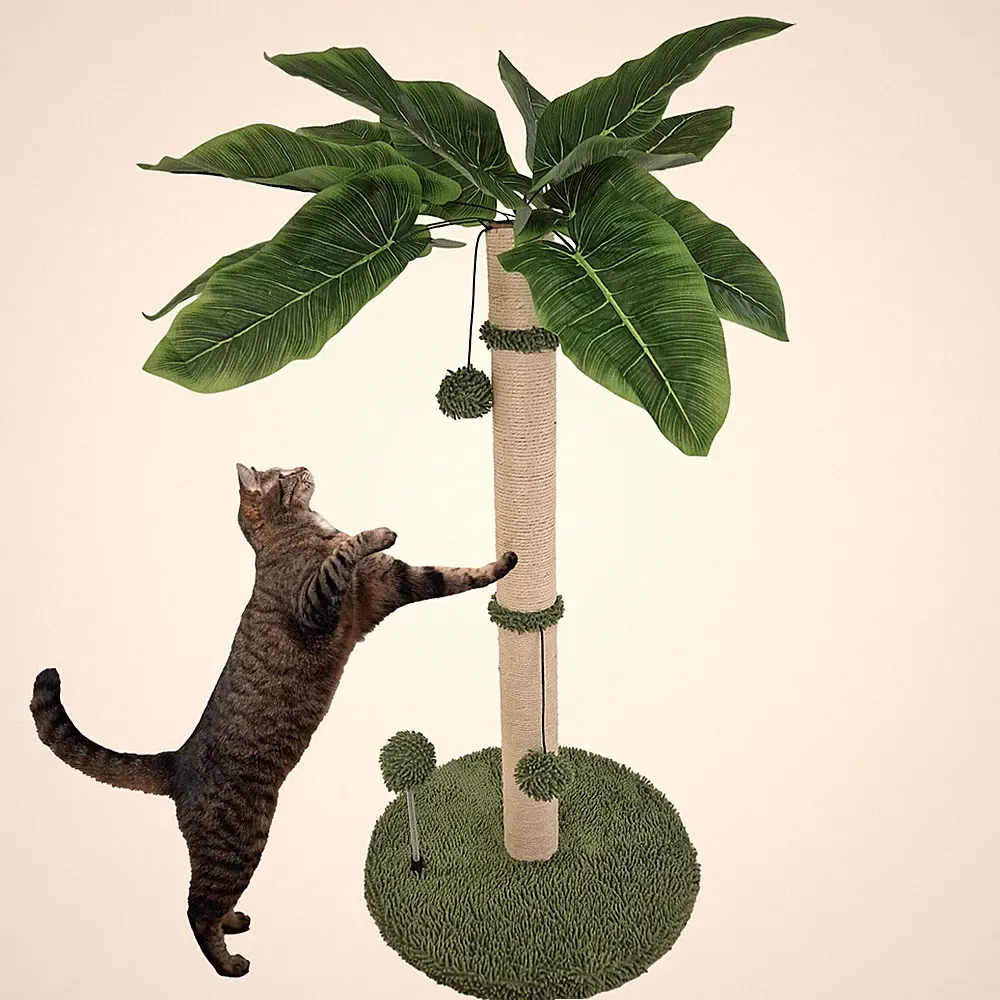 Kratzbaum Palme oder Kaktus Kratzsäule Katzenbaum zum Krallen wetzen Spielen