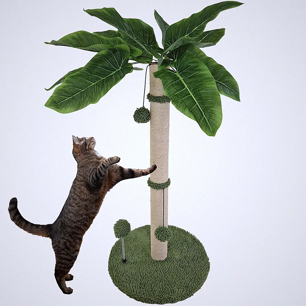 Kratzbaum Palme oder Kaktus Kratzsäule Katzenbaum zum Krallen wetzen Spielen