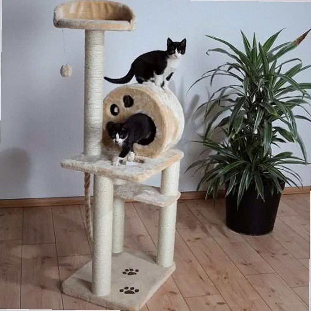 Kratzbaum Salamanca Katzenbaum Kletterbaum Katzen Spielbaum Beige 43731-TRXI ZD