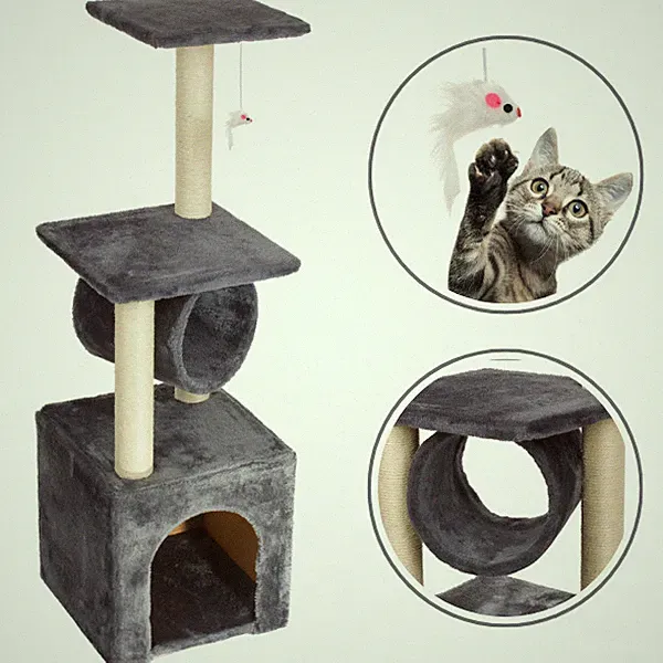 Kratzbaum Spielbaum für Katzen Sisal große Katzen Kletterbaum 90cm