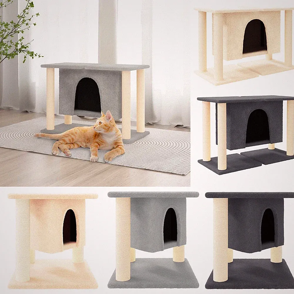 Kratzbaum Stabil Sisal Katzenkratzbaum Klein Kletterbaum für Katzen Katzenmöbel
