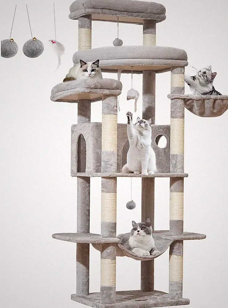 Kratzbaum XXL 180cm Stabil Groß für Katzen Katzenbaum MS034W
