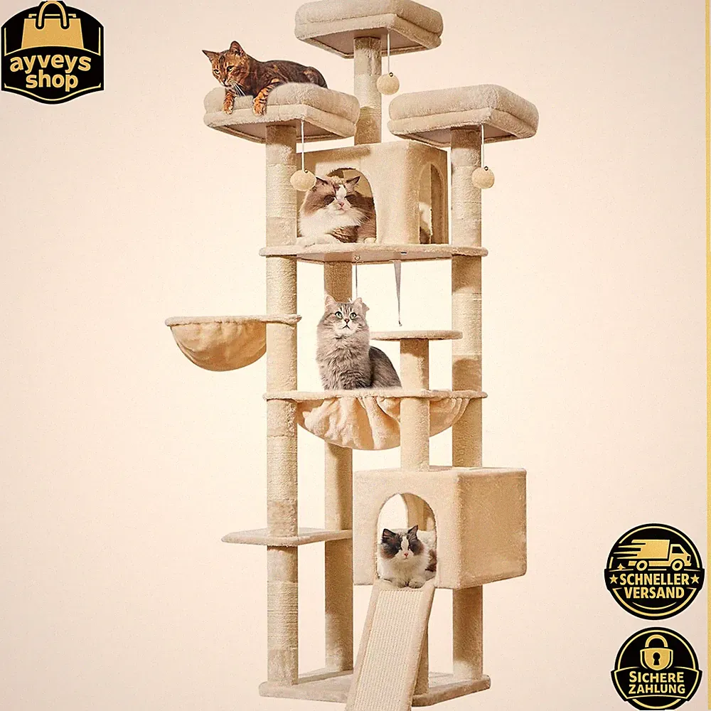 Kratzbaum XXL 193cm Großer Katzenbaum für Große Katzen MS047M Katzenmöbel