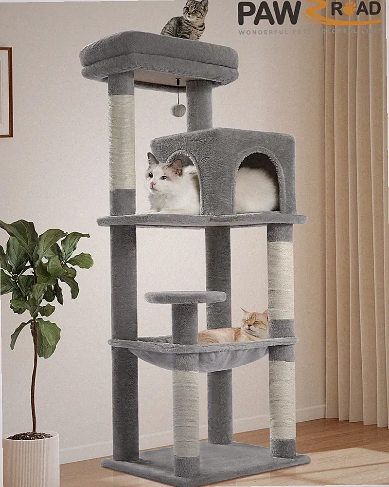 Kratzbaum XXL Katzenbaum Katzenkratzbaum Kletterbaum Spielbaum für Katzen 143cm