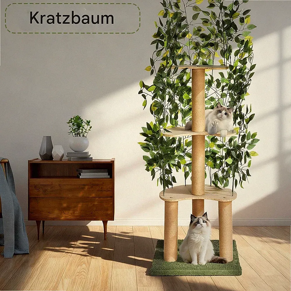 Kratzbaum XXL Katzenbaum Katzenkratzbaum Kletterbaum Spielbaum für Katzen 150cm
