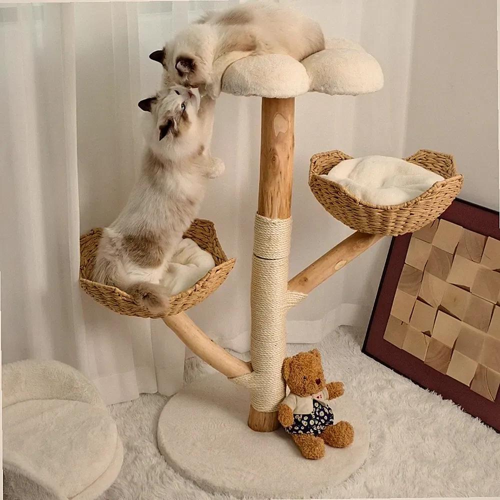 Kratzbaum XXL Katzenbaum Sisal große Katzen Kletterbaum 111 cm Katzenkratzbaum