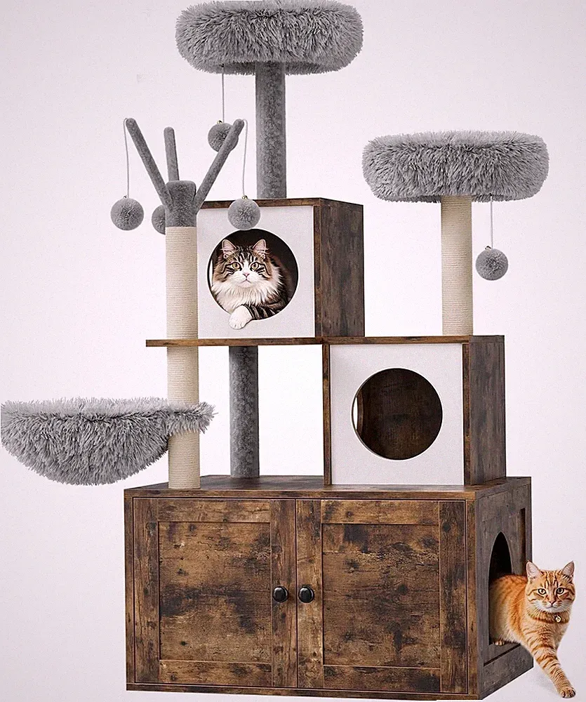 Kratzbaum XXL Katzenbaum Sisal große Katzen Kletterbaum 146 cm Katzenkratzbaum