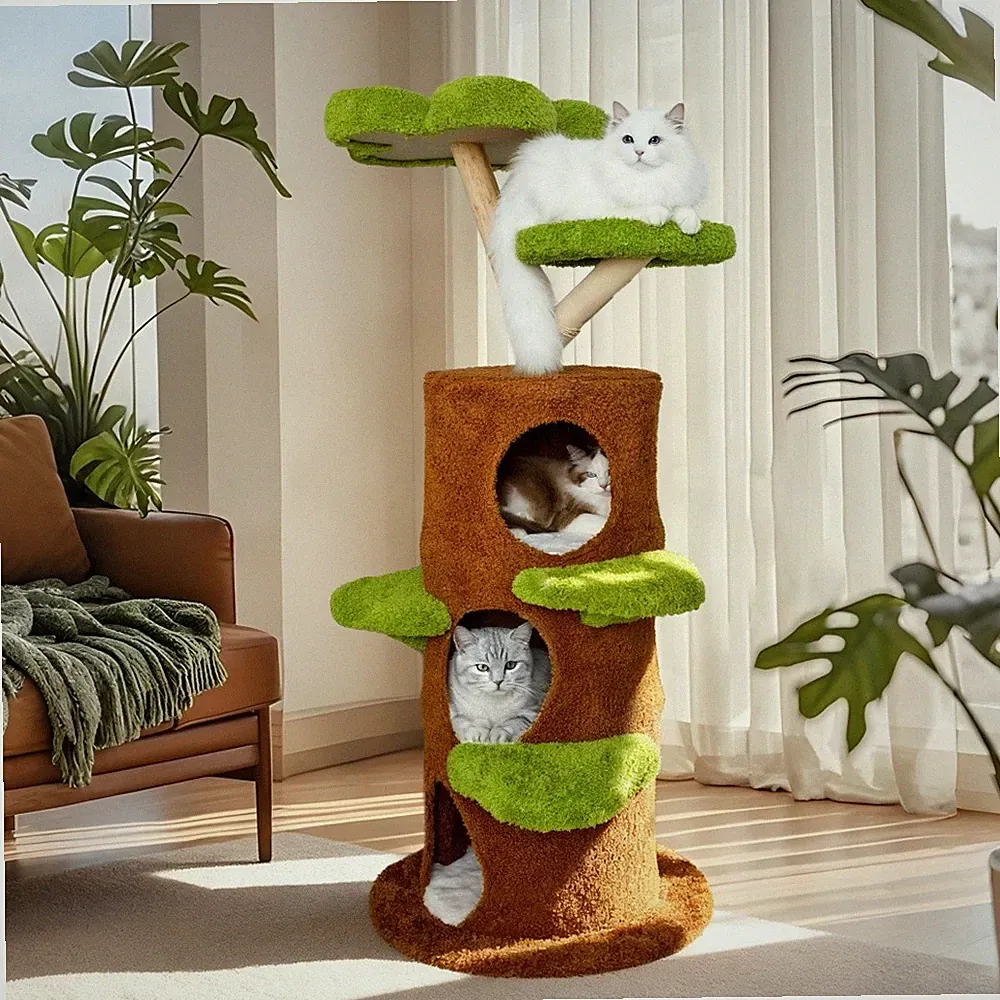 Kratzbaum XXL Katzenbaum Sisal große Katzen Kletterbaum 148 cm Katzenkratzbaum