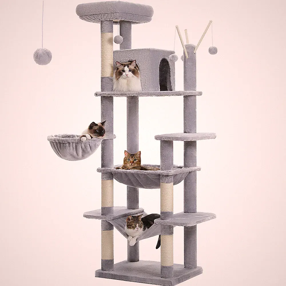 Kratzbaum XXL Katzenkratzbaum Stabil Kletterbaum Sisal Katzenbaum Katzen 175cm