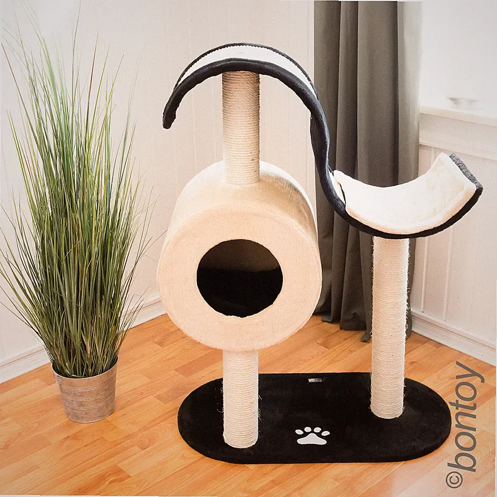 Kratzbaum ZORA 101cm creme/schwarz