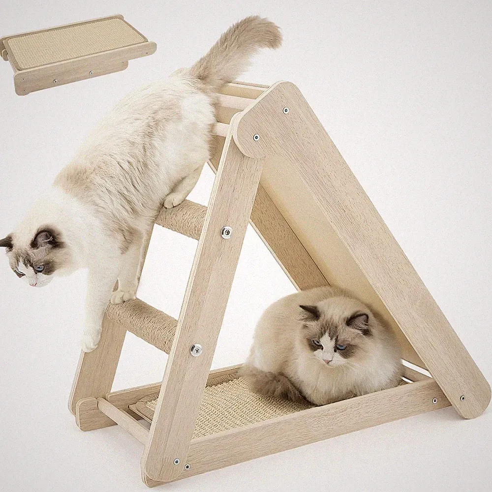 Kratzbrett Katze Dreieck Kratzbaum Kratzpappe Krallenpflege 2 Sisal Pad