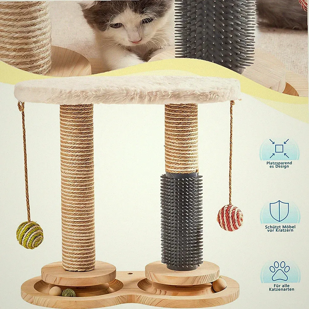 Kratzbrett Kratzsäule Kratzbaum Klein Stabil Widerstandsfähig Modern für Katzen