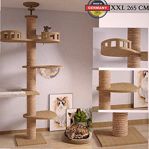 Kratzpfosten und Kletterturm für Katzen aus Sisal, großer Kratzbrett XXL