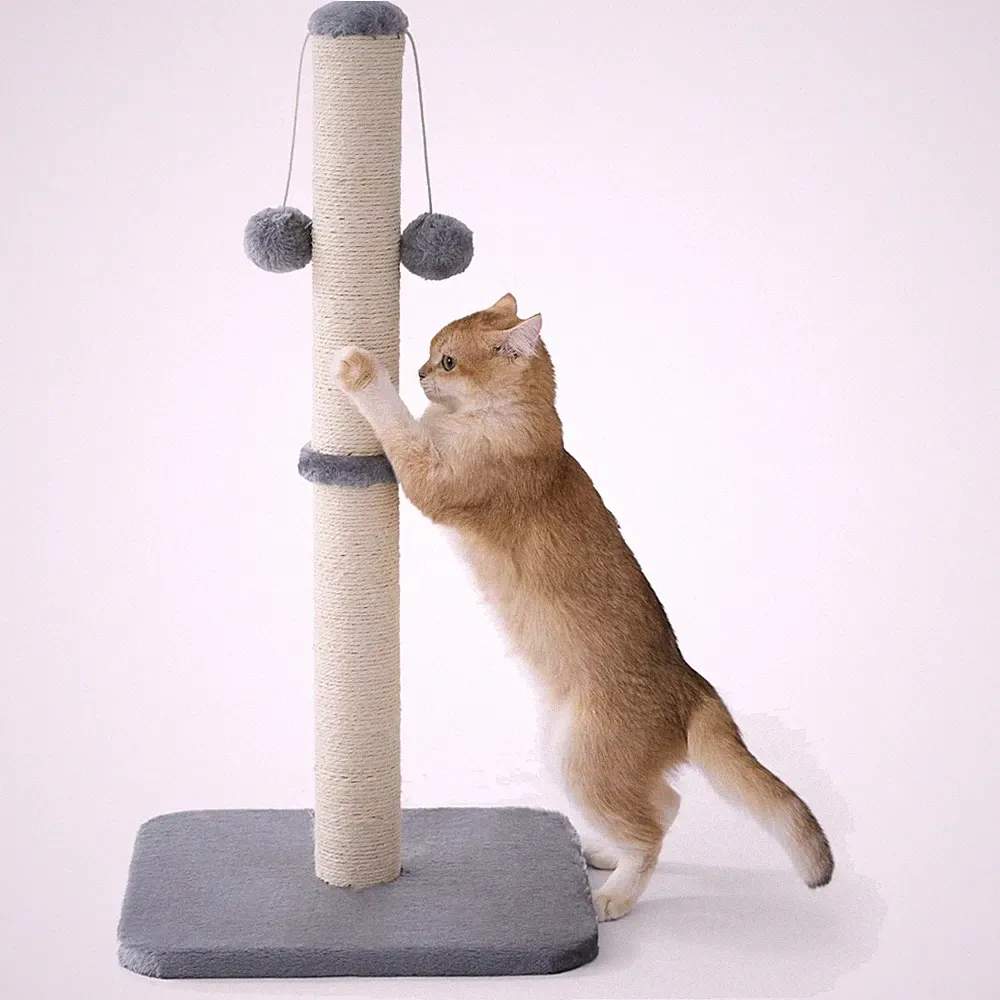 Kratzsäule Katzen Kratzbaum Sisal 36x36x74cm Spielball stabil