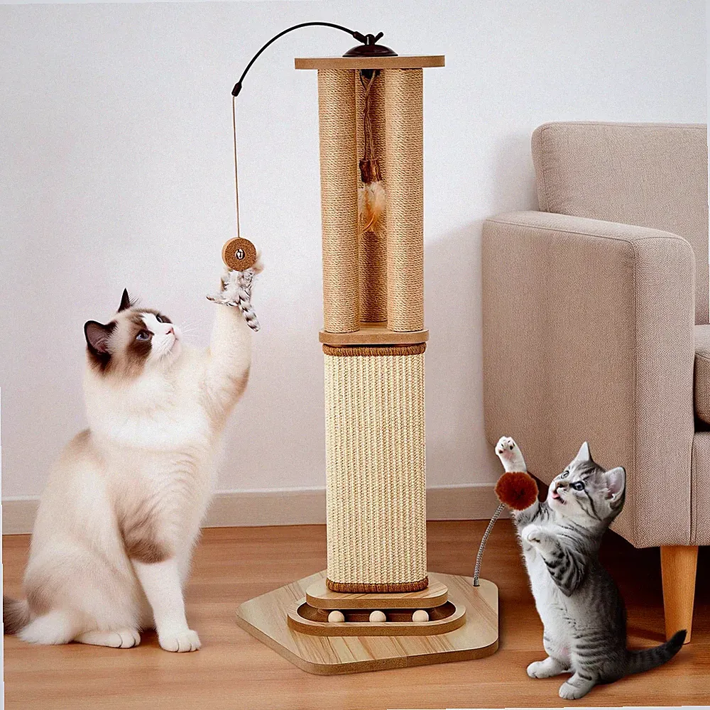 Kratzsäule, Kratzbaum für groß Katzen Cat Scratching Post XXL Sisalseil stabil