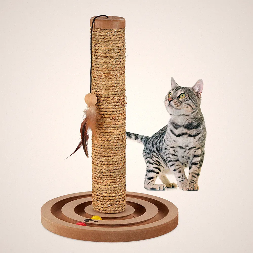 Kratzsäule Kratzbaum für Katzen Katzenkratzmöbel Kratzstamm mit Spielzeug
