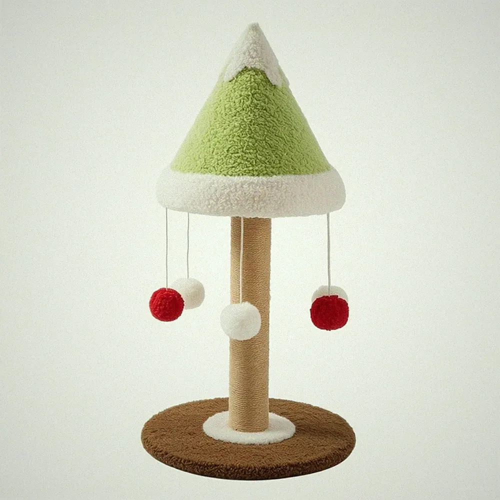 Kratzsäule mit Spielbällen kompakt Katzenbaum kompakt für Wohnzimmer