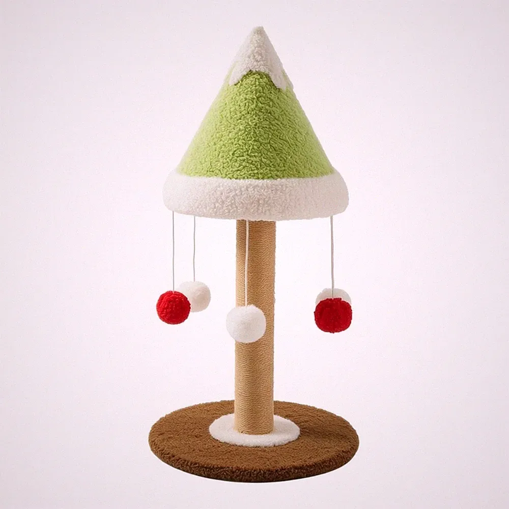 Kratzsäule mit Spielbällen kompakt Katzenkratzbaum mit Spielbällen stabil