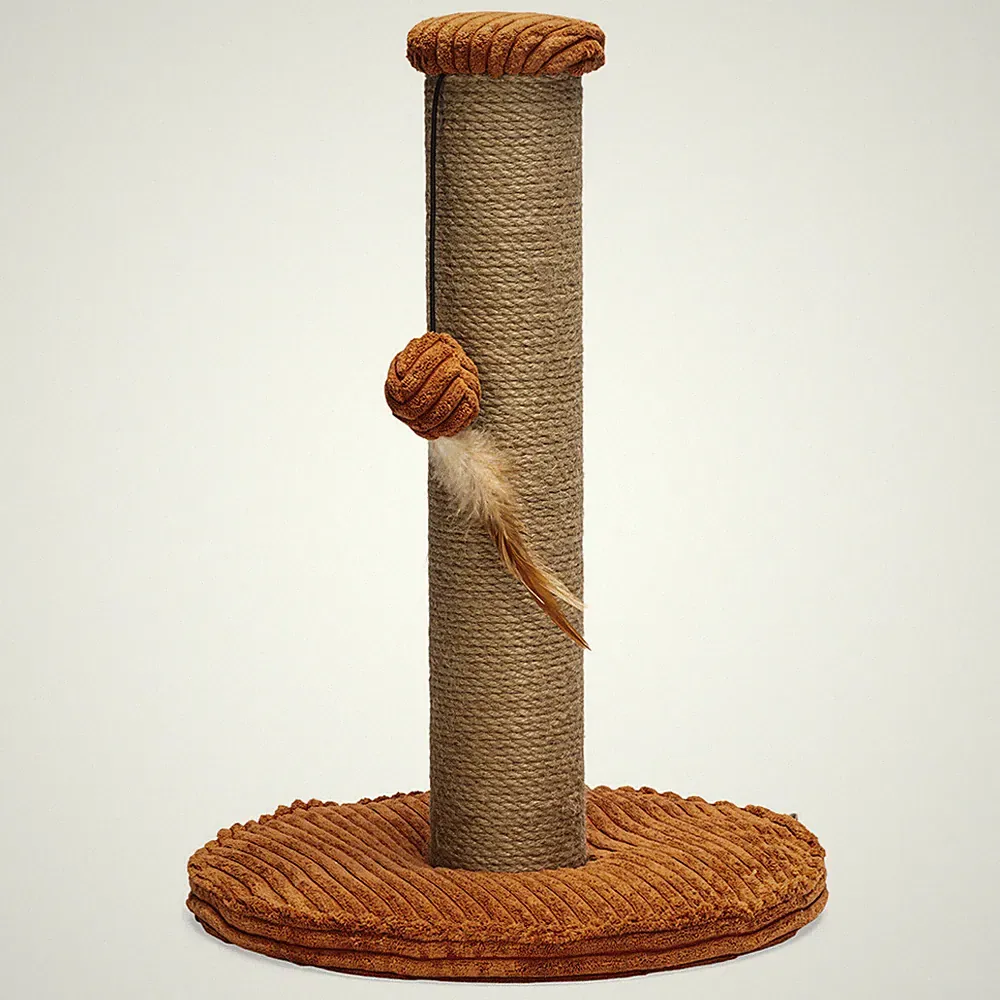 Kratzsäule Ribbed terrakotta für Katzen - Designed by Lotte, inkl. Spielzeug
