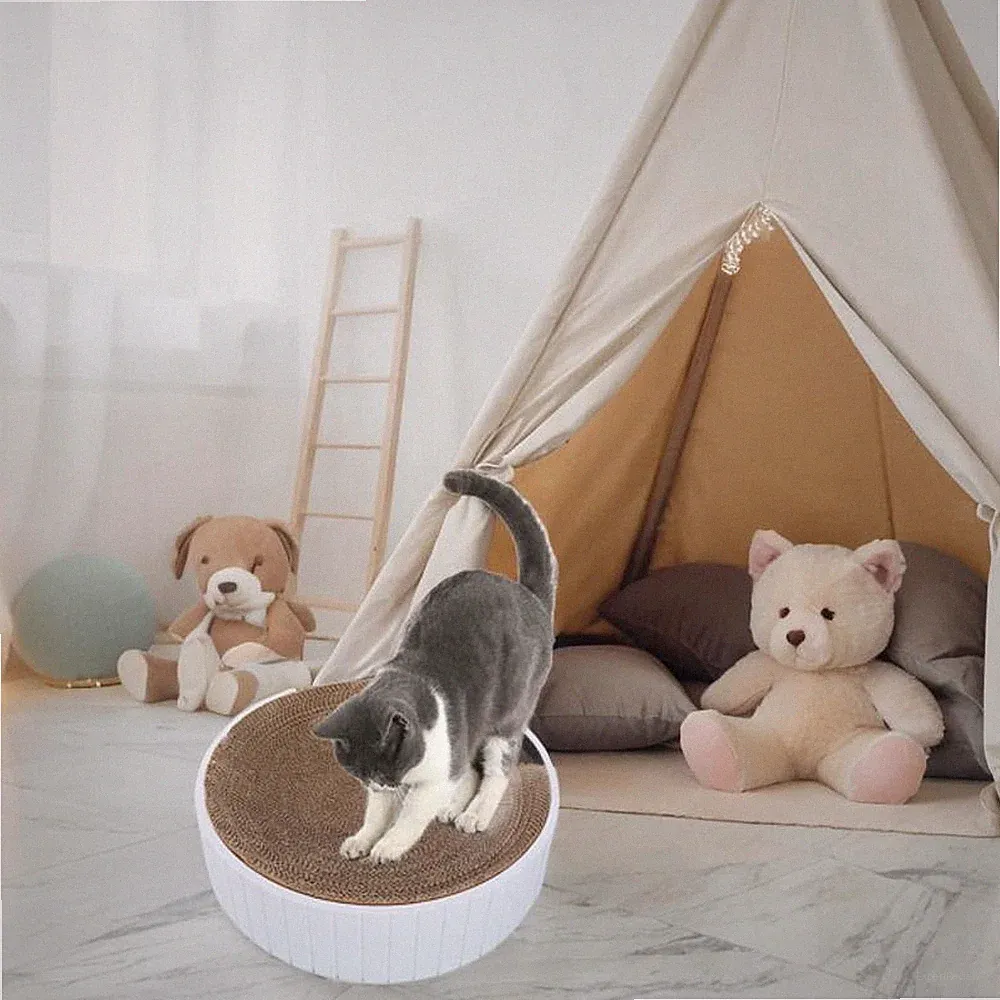 Kratzschale, Kratzbrett, Nest, Liegefläche für Katzen, Interaktives Kratzbrett