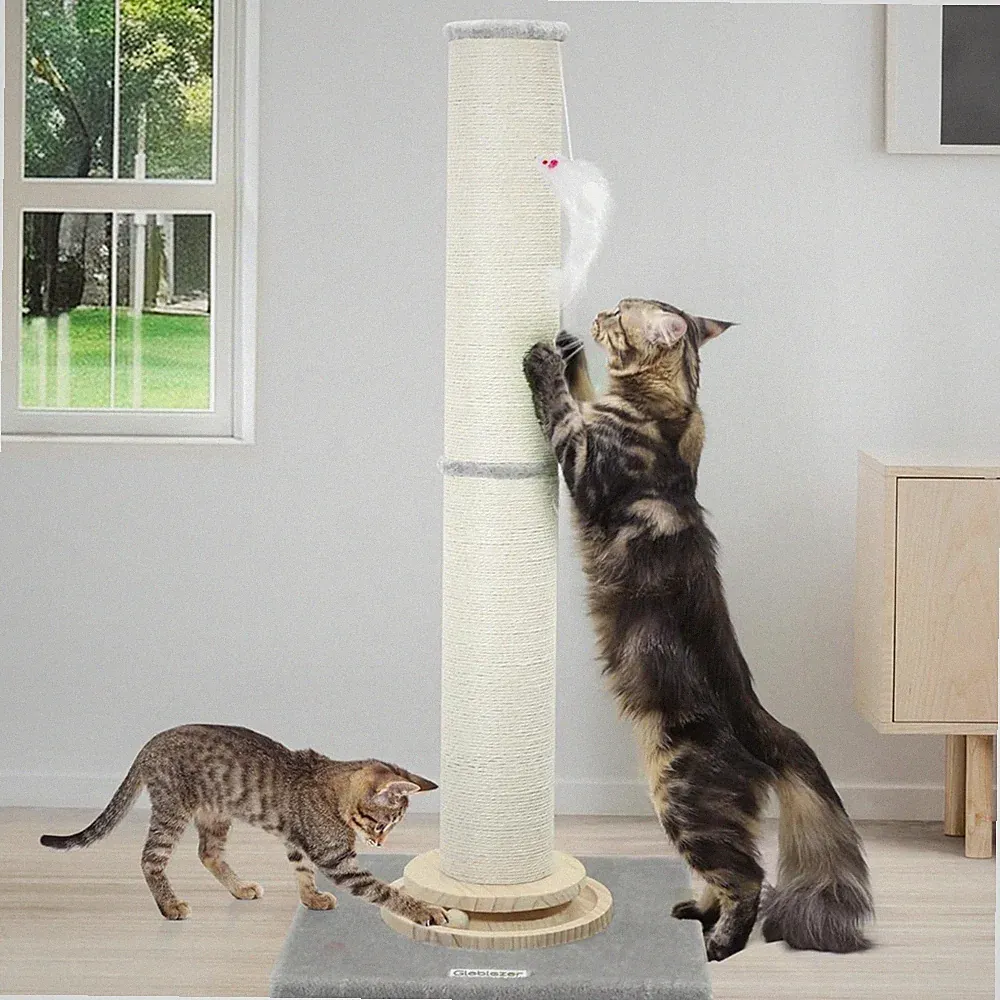 Kratzstamm XXL, Kratzsäule Groß Stabil hoch 90 cm & 50 cm 2 IN 1 Einstellbar...