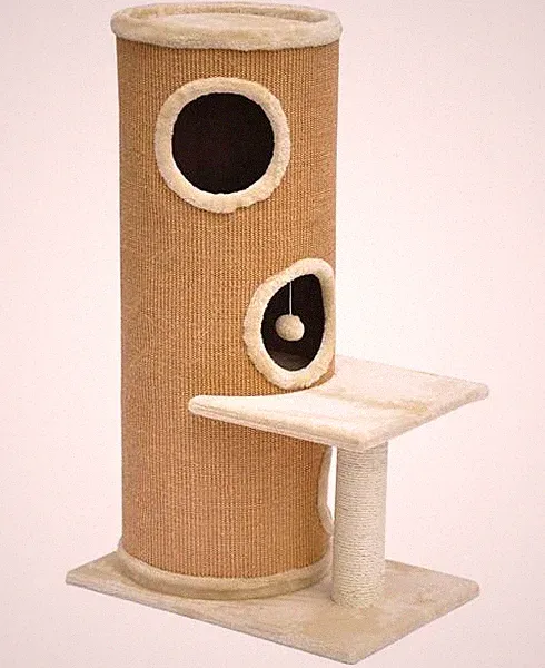 Kratztonne XXL Kratzbaum Katze Katzentonne Casimir 100x37 cm standfest braun