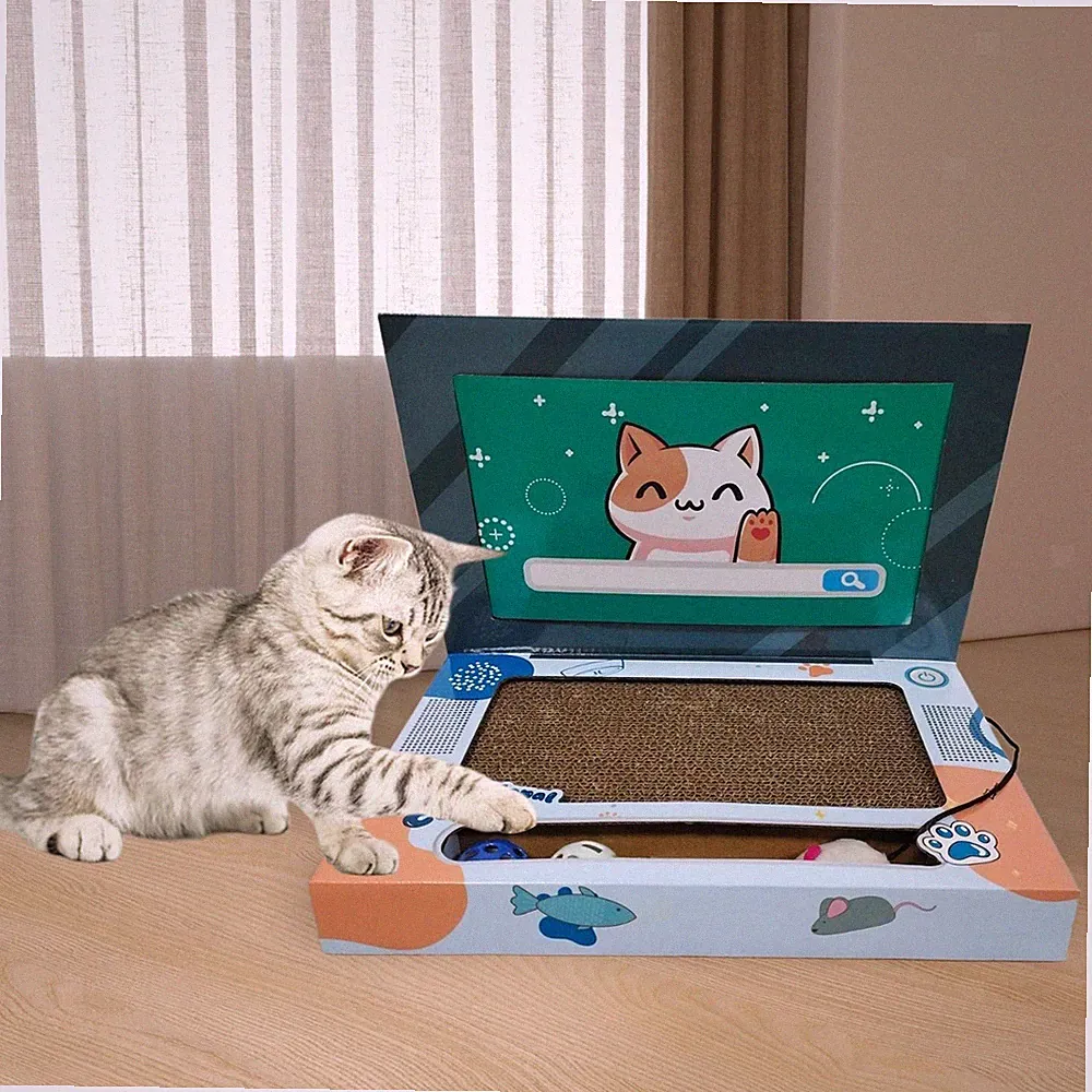 Laptop Scratcher Katzenspielzeug Katzenkratzpad für Kitty Kitten Claw