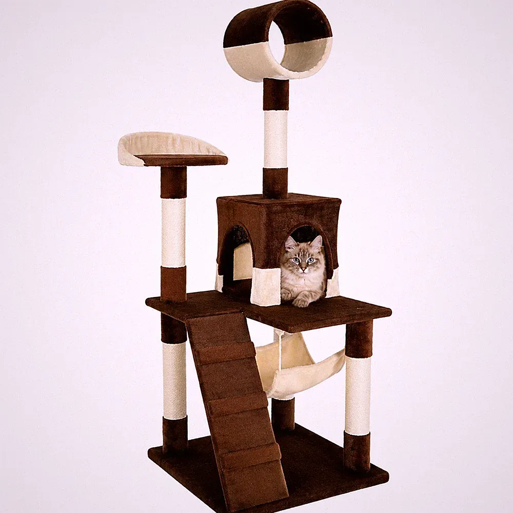 lionto Kratzbaum Kletterbaum Katzenkratzbaum Katzenbaum 133 cm diverse Farben