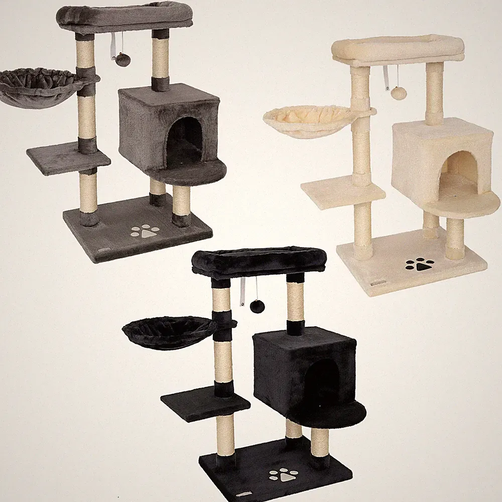 lionto Kratzbaum Kletterbaum Katzenkratzbaum Katzenbaum 93cm verschiedene Farben