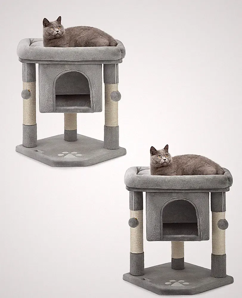 lionto Kratzbaum Kletterbaum Katzenkratzbaum Katzenbaum Höhe 60 cm Farbe wählbar