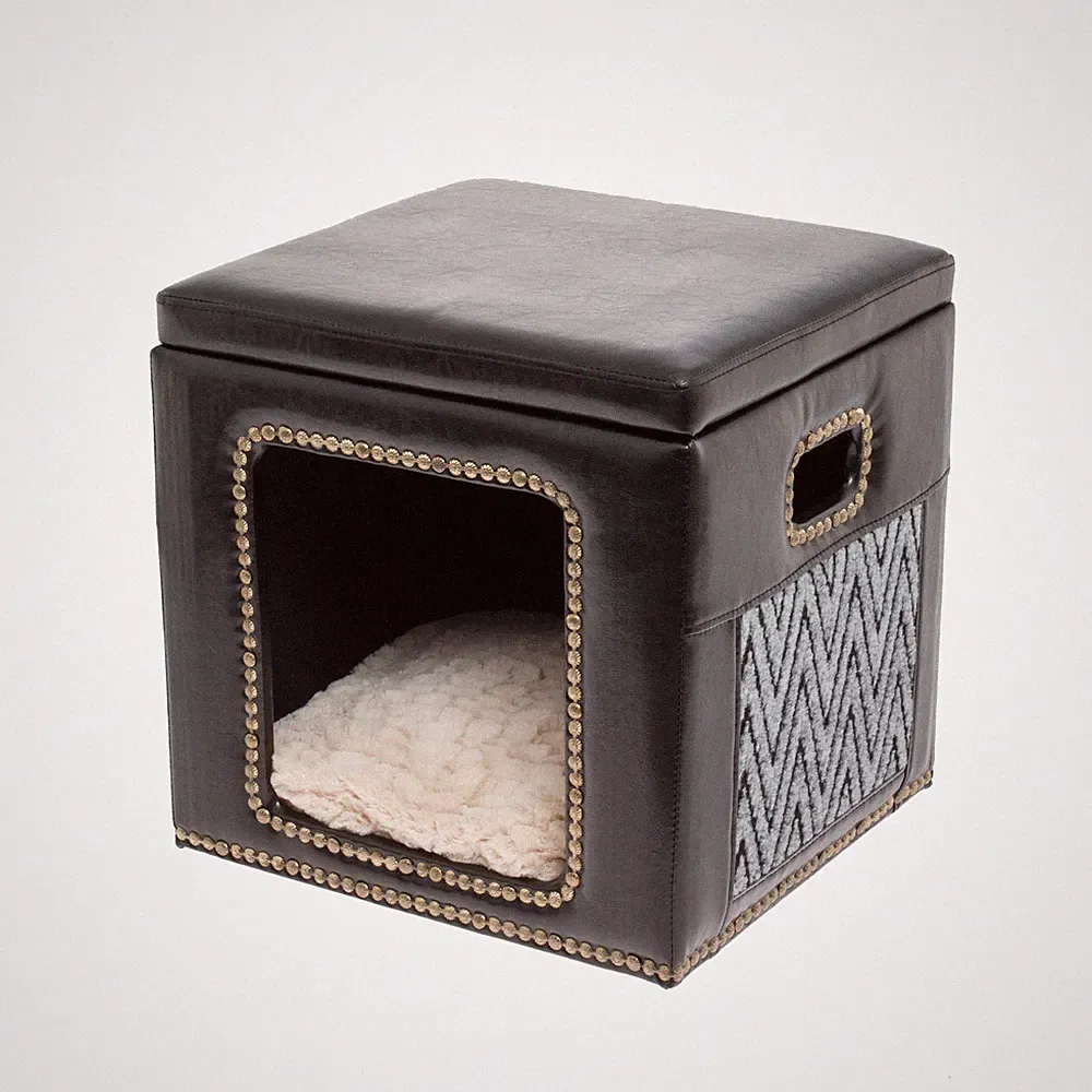 Luxus Katzenhocker schwarz Kratzbaum Katzenbaum Kletterbaum Kratzmatte Katze