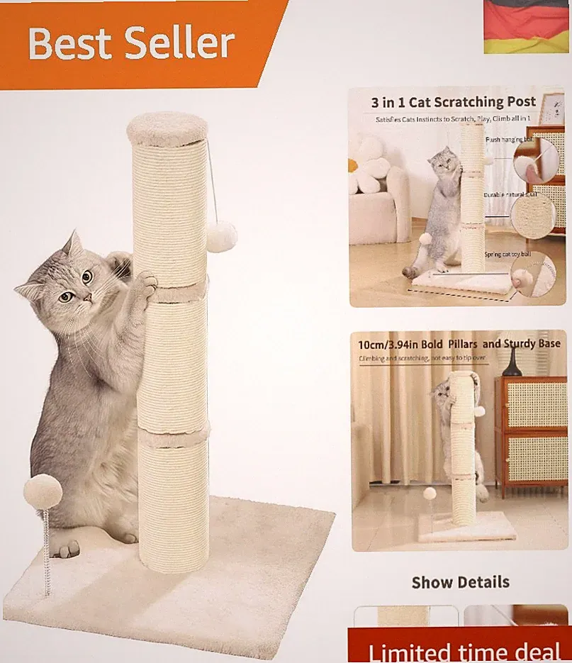 Marchul Katzenkratzbaum, Kratzbaum für große Katzen mit hängendem Ball breite...