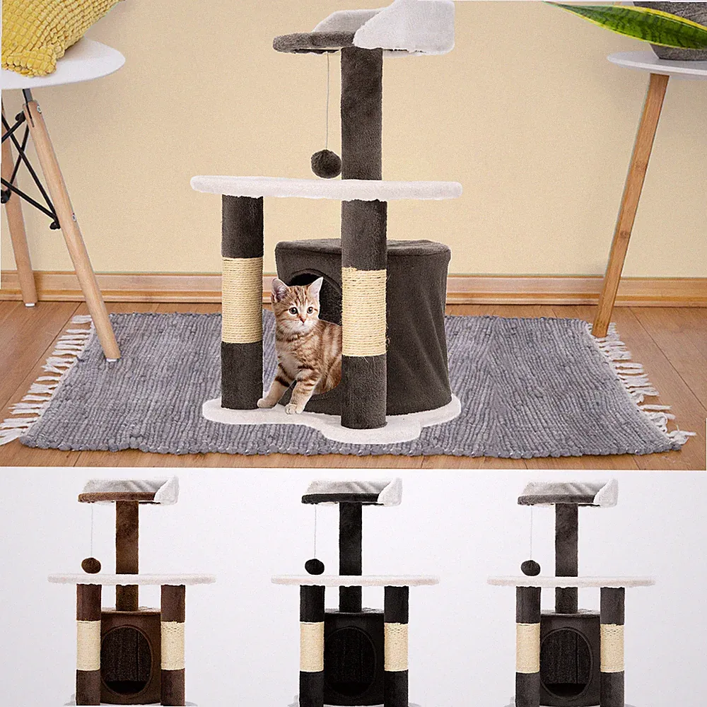 Mini Kratzbaum Katzenkratzbaum Kletterbaum für Katzen Katzenbaum Sisal 65cm