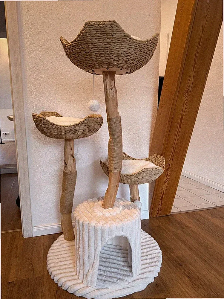 NEU großer Kratzbaum Naturholz 122 cm