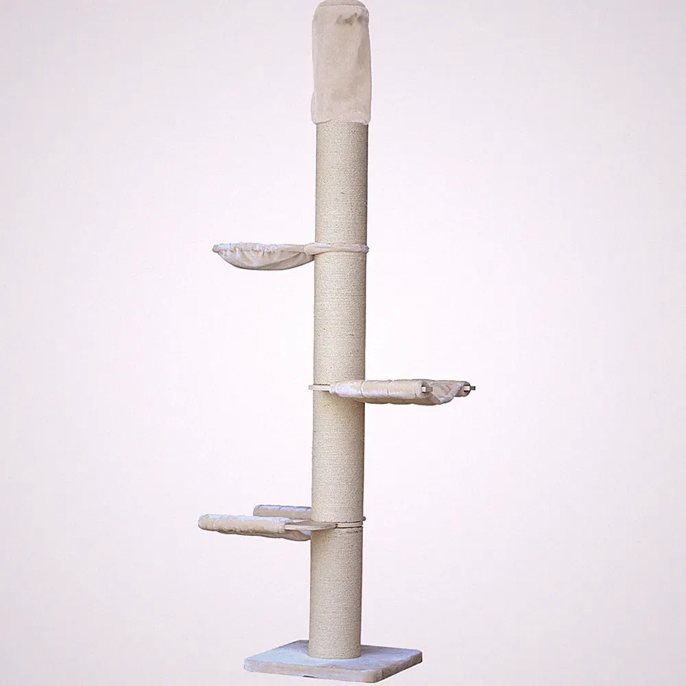 Nobby Kratzbaum Kalin beige 60x60 cm höhenverstellbar 235-265 cm Katzenbedarf