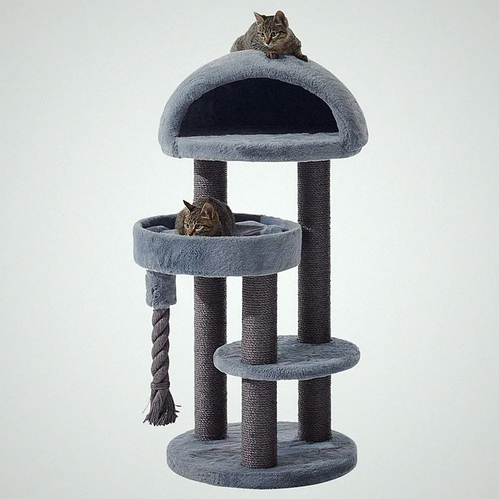 Nobby Kratzbaum Lita grau Ø50cm 108cm hoch für Katzen mit Sisalstämme