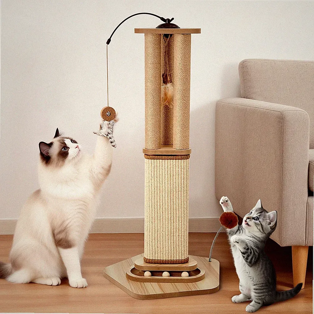 Odoland Katzenkratzbaum 86 cm hoch Kralle Katzenkratzer für Indoor Katzen stabil