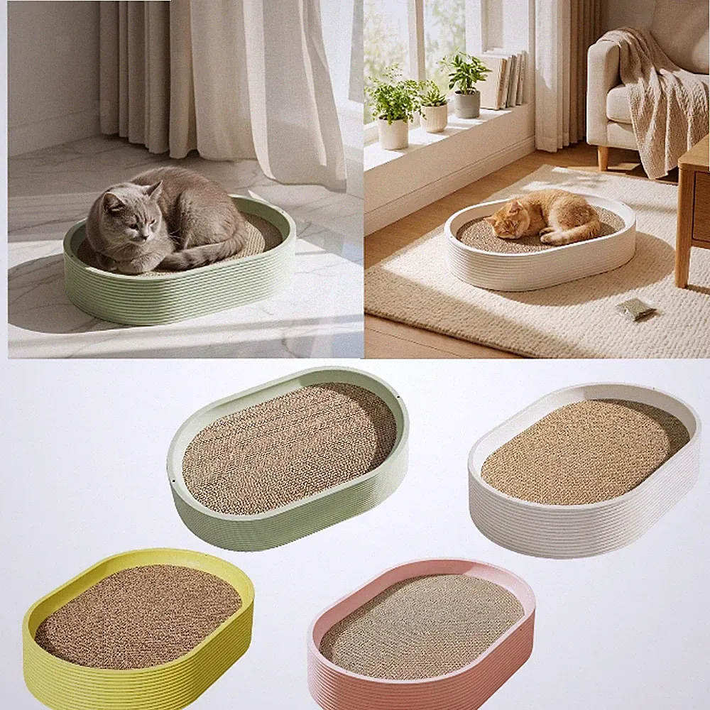 Ovaler Katzenkratzbaum, Bett, Schlafplatz, Liegefläche als Ersatz für kleine