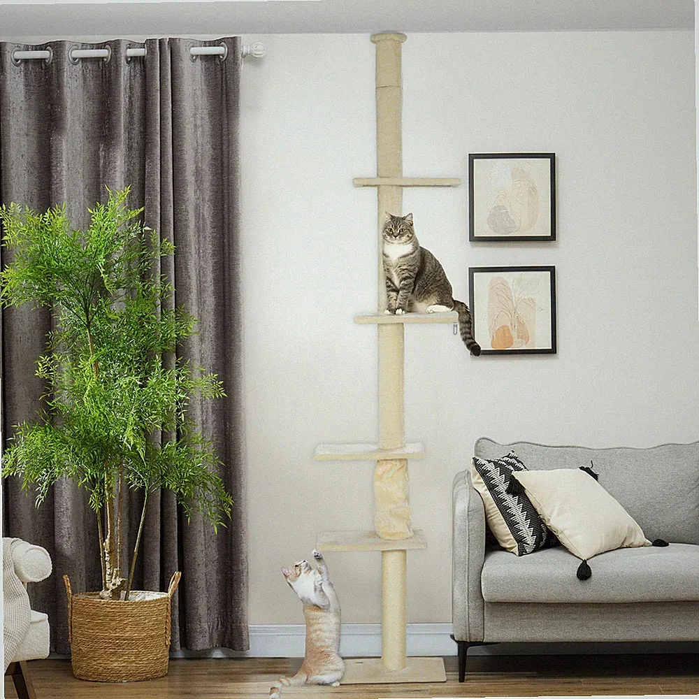 pawhut kratzbaum deckenhoch
