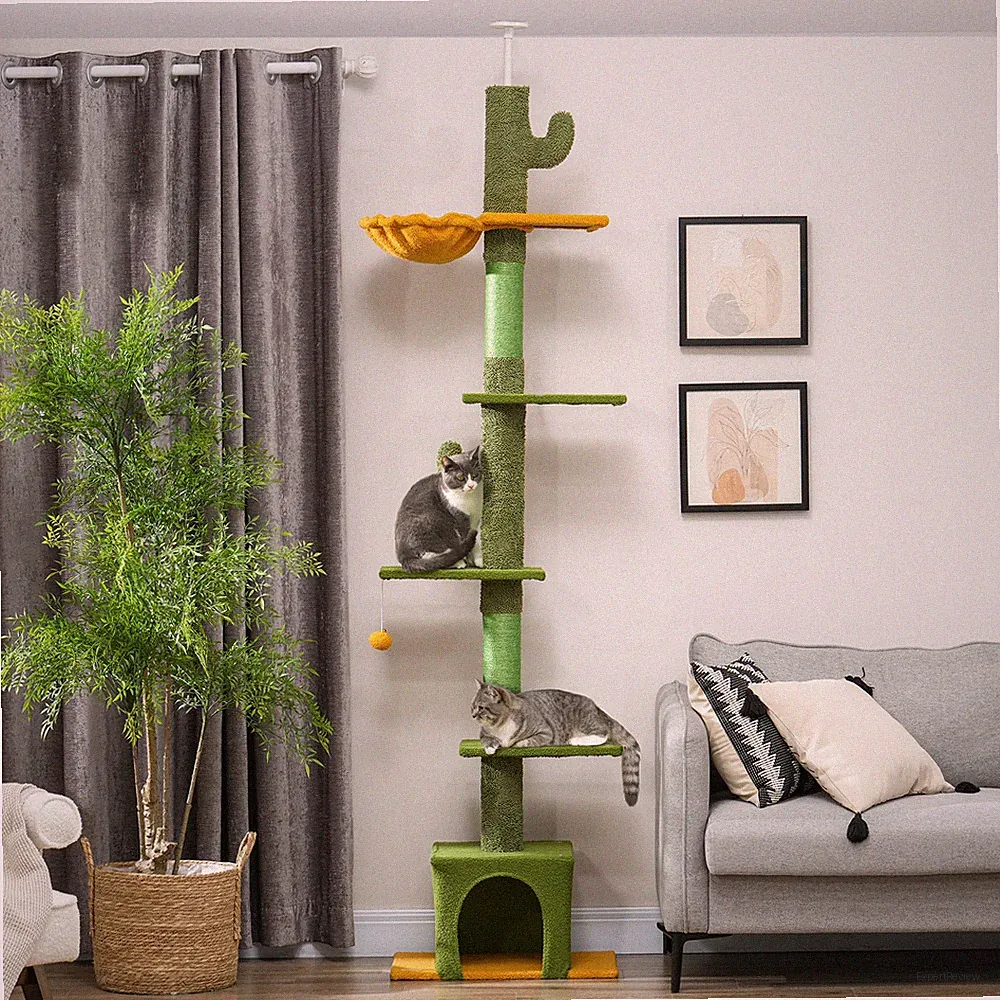 kratzbaum katze 2 höhlen